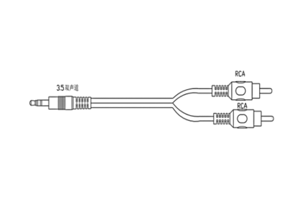 DS-QAXCADG2LG-18 3.5（耳機插頭）-雙蓮花（RCA）